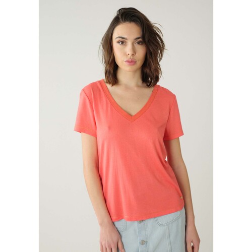 Vêtements Femme T-shirts & Polos Deeluxe T-Shirt LETTY Orange
