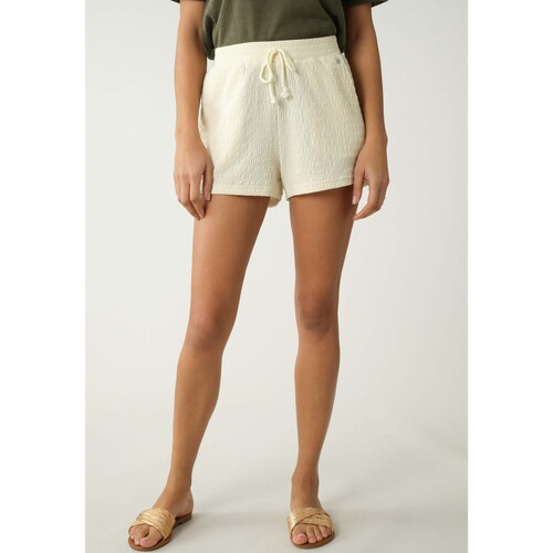 Vêtements Femme Mittelblau Shorts / Bermudas Deeluxe Short KAISSY Blanc