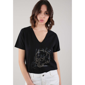 Vêtements Femme Poils / Plumes Deeluxe T-Shirt HELLAS Noir