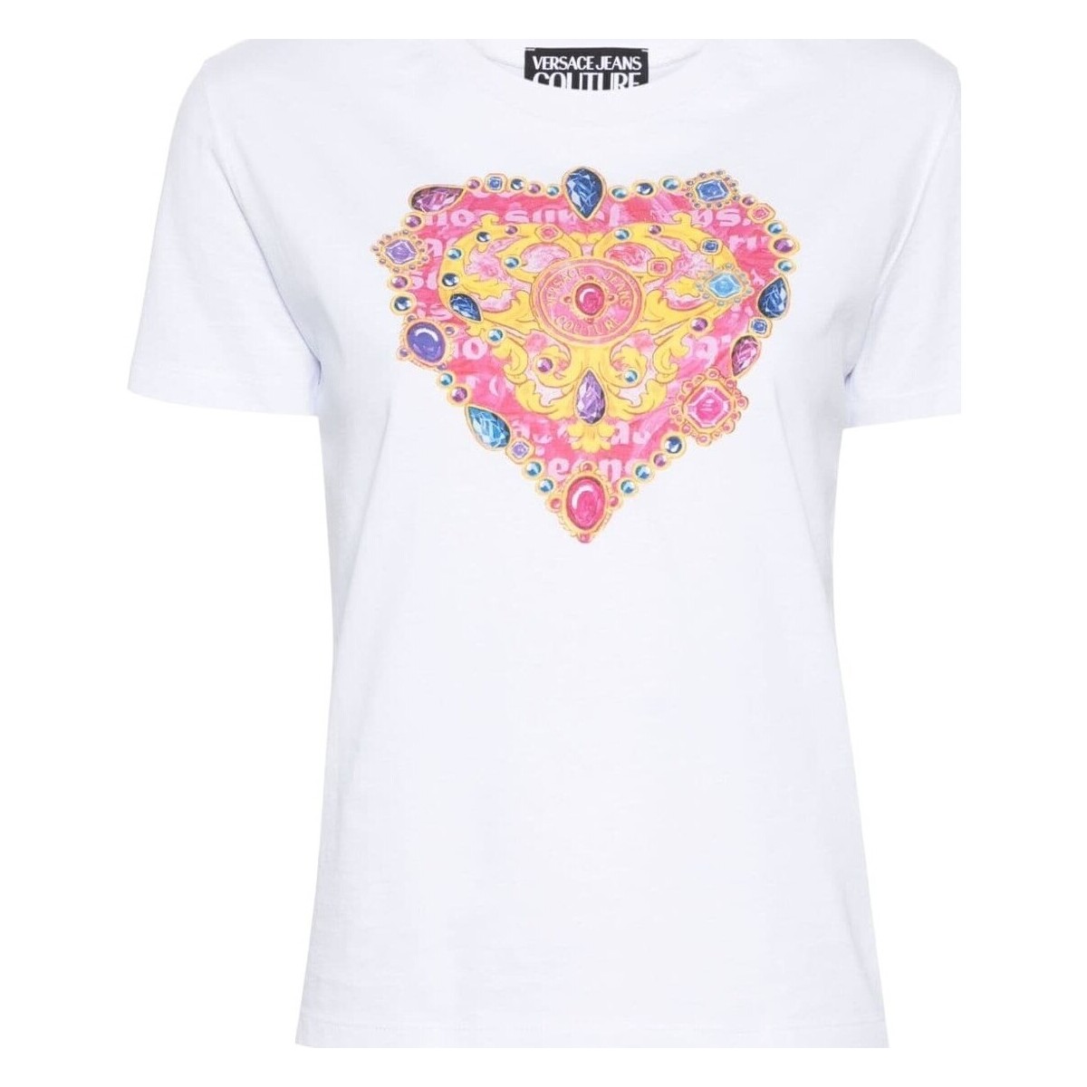 Vêtements Femme T-shirts manches courtes Versace Jeans Couture 76hahl01-cj01l-g03 Blanc