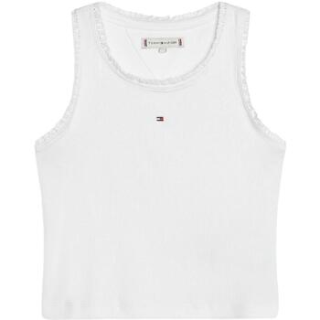 Vêtements Fille T-shirts manches courtes Tommy capuche Hilfiger  Blanc