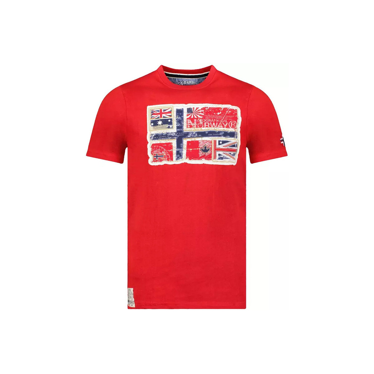 Vêtements Homme T-shirts manches courtes Geographical Norway T-shirt homme  JPEPE Rouge