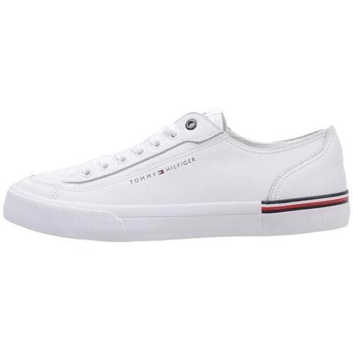 Chaussures Homme Baskets basses Tommy Hilfiger CORPORATE VULC LEATHER Blanc