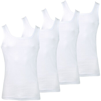 Vêtements Homme T-shirts manches courtes Athena Lot de 4 débardeurs homme Eco Pack Blanc