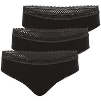 Sous-vêtements Femme Culottes & slips Athena Lot de 3 slips pour les règles femme Coton bio Secret Noir