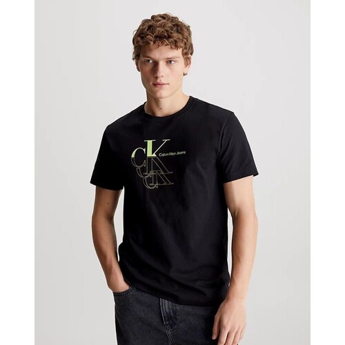 Vêtements Homme T-shirts manches courtes Calvin Klein Jeans J30J325352 Noir