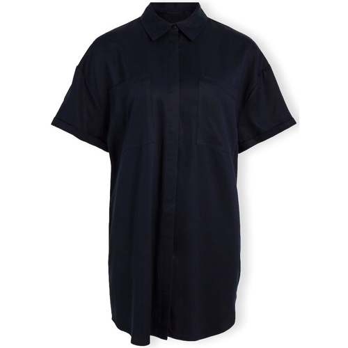 Vêtements Femme Collection Printemps / Été Vila Harlow 2/4 Oversize Shirt - Sky Captain Bleu