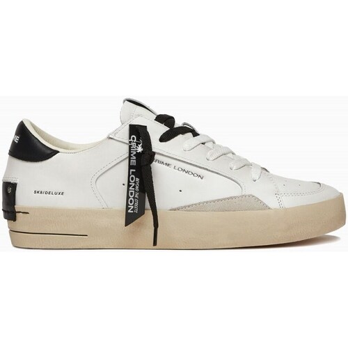 Chaussures Homme Baskets basses Crime London SK8 DELUXE Basket homme Blanc