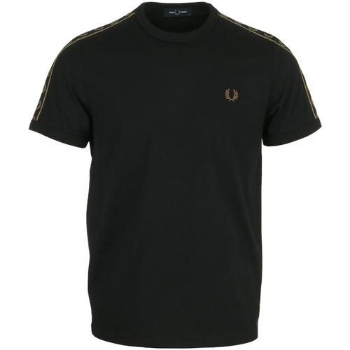 Vêtements Homme T-shirts manches courtes Fred Perry Contrast Taped Ringer Noir