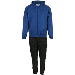 fur-trim hooded puffer jacket Blue