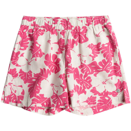 Vêtements Fille Shorts / Bermudas Roxy Blue Ocean Floor Slub Rose