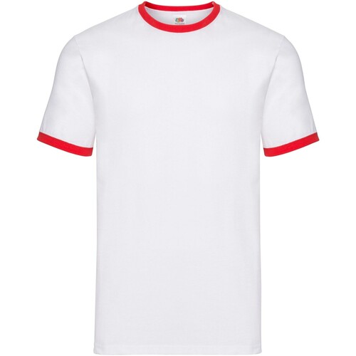Vêtements Homme T-shirts manches longues Fruit Of The Loom SS34 Rouge