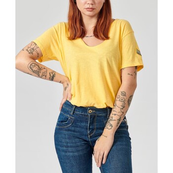 Vêtements Femme Elasthanne / Lycra / Spandex Kaporal - T-shirt manches courtes - jaune Jaune