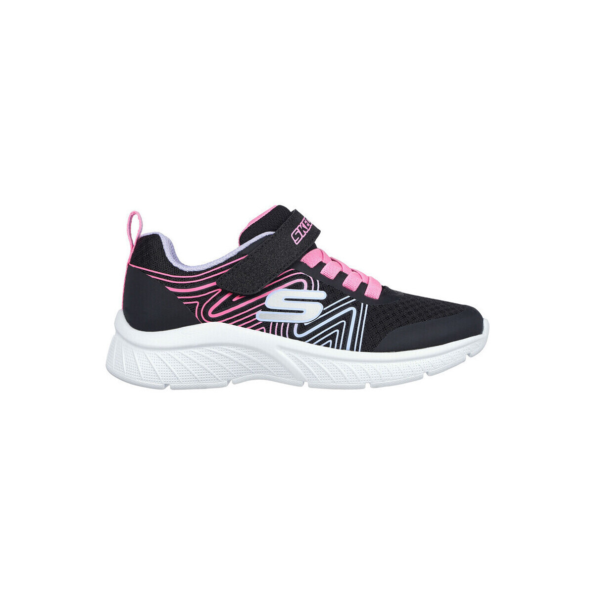 Chaussures Enfant Baskets mode Skechers MICROSPEC PLUS - SWIRL SWEET Noir