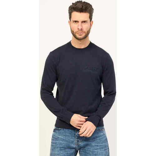 Vêtements Homme Pulls EAX AX crew neck sweater in cotton blend Bleu
