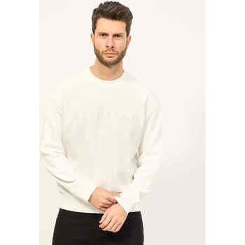 Vêtements Homme Sweats EAX Sweat-shirt à col rond  en coton avec logo Blanc