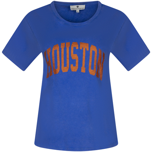 Vêtements Homme T-shirts manches courtes Freeman T.Porter T-shirt coton col rond Bleu