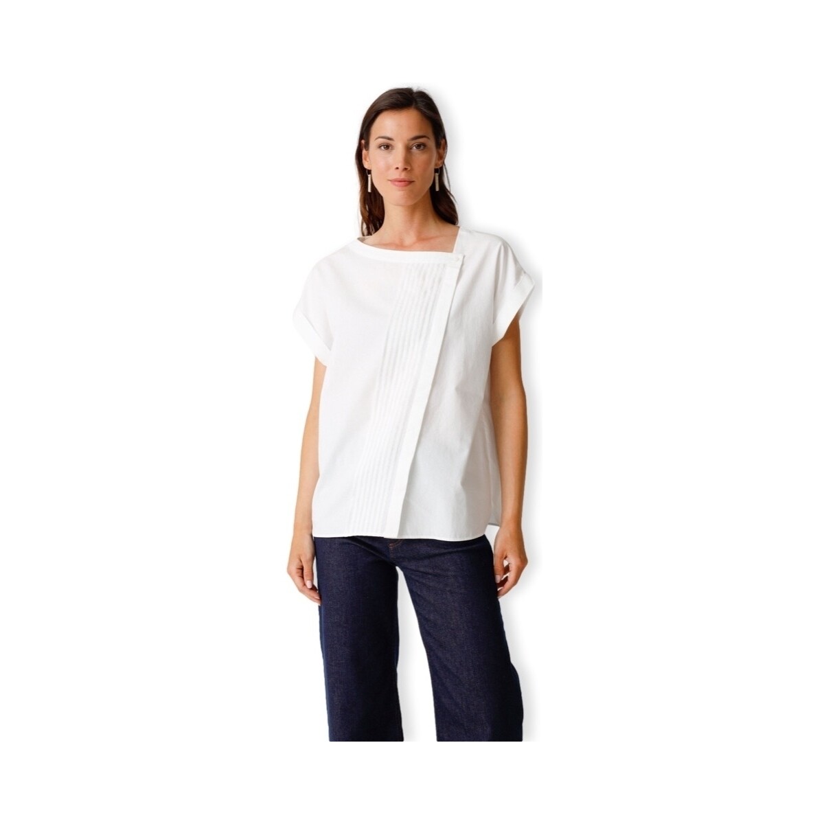 Vêtements Femme Tops / Blouses Skfk Anais Shirt - White Blanc