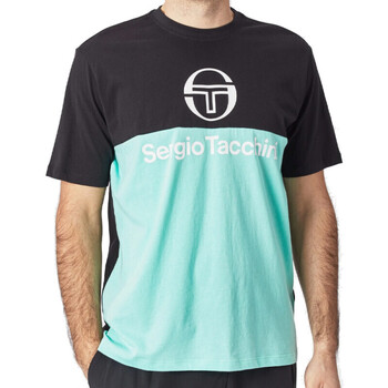 Vêtements Homme T-shirts & Polos Sergio Tacchini T-SHIRT  FRAVE NOIR ET VERT Noir
