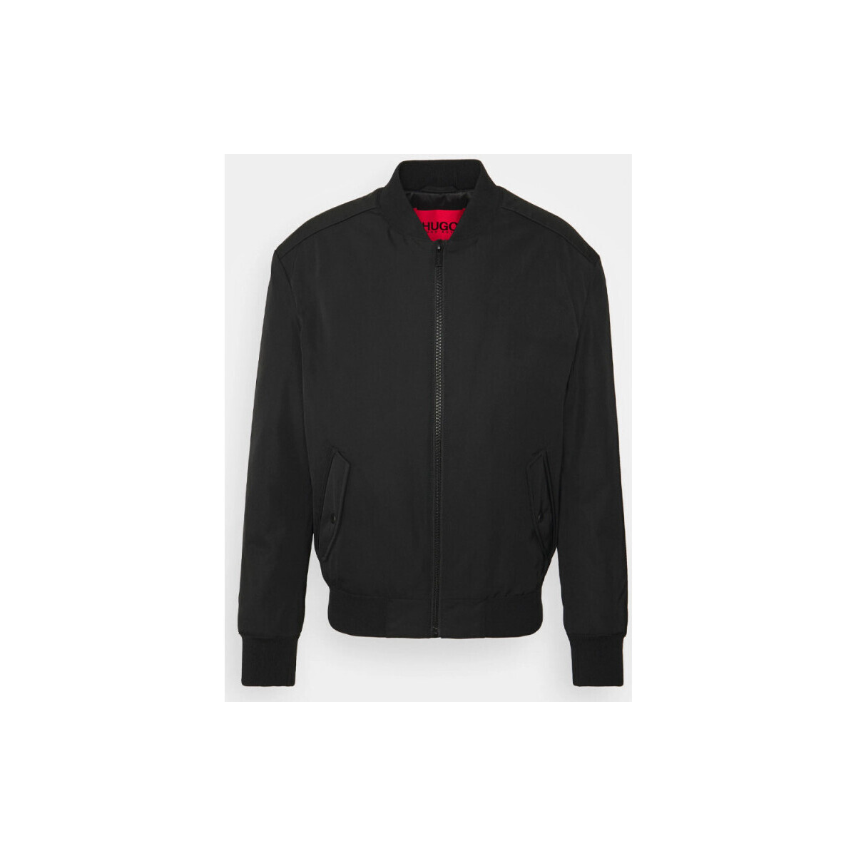 Vêtements Homme Manteaux BOSS Bomber  BORIS déperlant avec étiquettes logo rouge Noir
