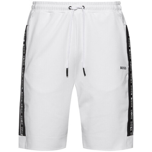 Vêtements Homme Shorts medium / Bermudas BOSS Short  HEADLO GYM Blanc Blanc