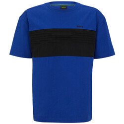Vêtements Homme T-shirts & Polos BOSS T-SHIRT TEE 5  EN COTON POLYESTER BLEU Bleu