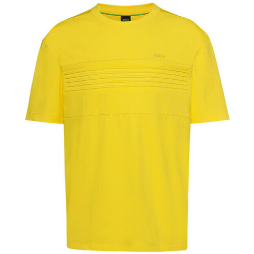 Vêtements Homme T-shirts & Polos BOSS T-SHIRT TEE 5  EN COTON POLYESTER JAUNE Jaune