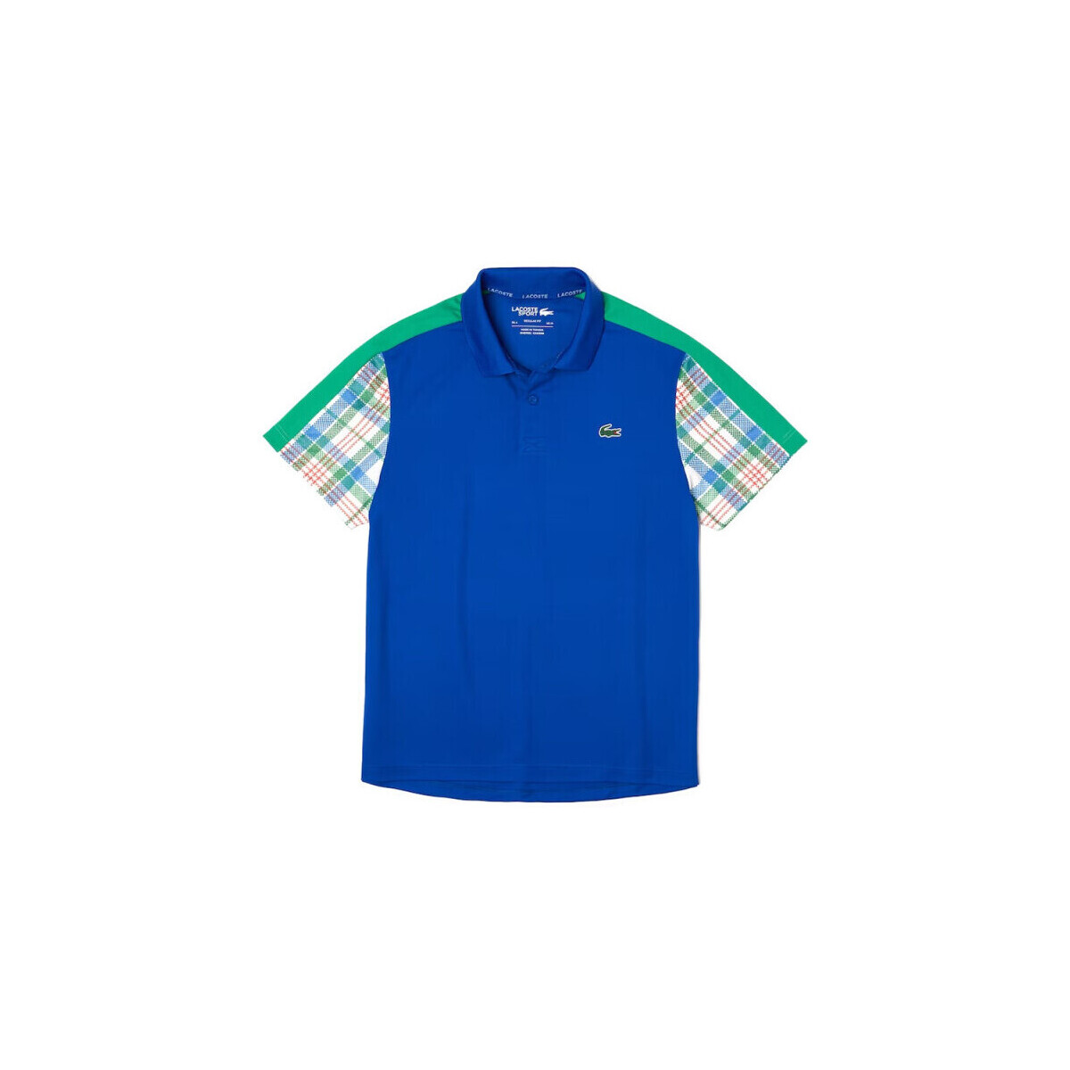 Vêtements Homme T-shirts & Polos Lacoste POLO BLEU COBALT COLOR-BLOCK À CARREAUX  TENNIS Bleu