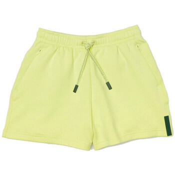 Vêtements Femme Shorts Pants / Bermudas Lacoste Short uni  en coton mélangé stretch Jaune