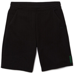 Vêtements Homme pre Shorts / Bermudas Lacoste SHORT  EN COTON MÉLANGÉ STRETCH UNI NOIR Noir