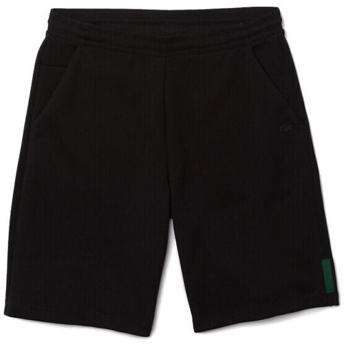 Vêtements Homme Shorts peplum / Bermudas Lacoste SHORT  EN COTON MÉLANGÉ STRETCH UNI NOIR Noir