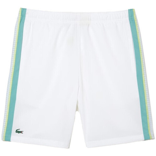 Vêtements Homme Shorts peplum / Bermudas Lacoste SHORT  TENNIS EN POLYESTER RECYCLÉ BLANC Blanc