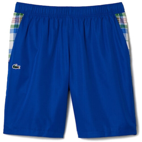 Vêtements Homme Shorts peplum / Bermudas Lacoste SHORT COLOR BLOCK HOMME  TENNIS A CARREAUX BLEU Bleu
