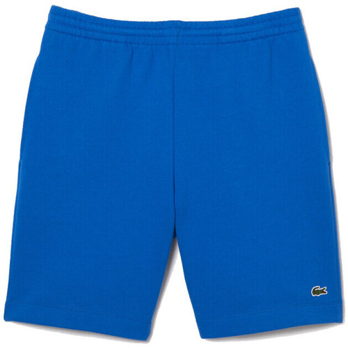 Vêtements Homme Shorts peplum / Bermudas Lacoste SHORT HOMME  EN MOLLETON GRATTÉ DE COTON BIOLOGIQUE B Bleu