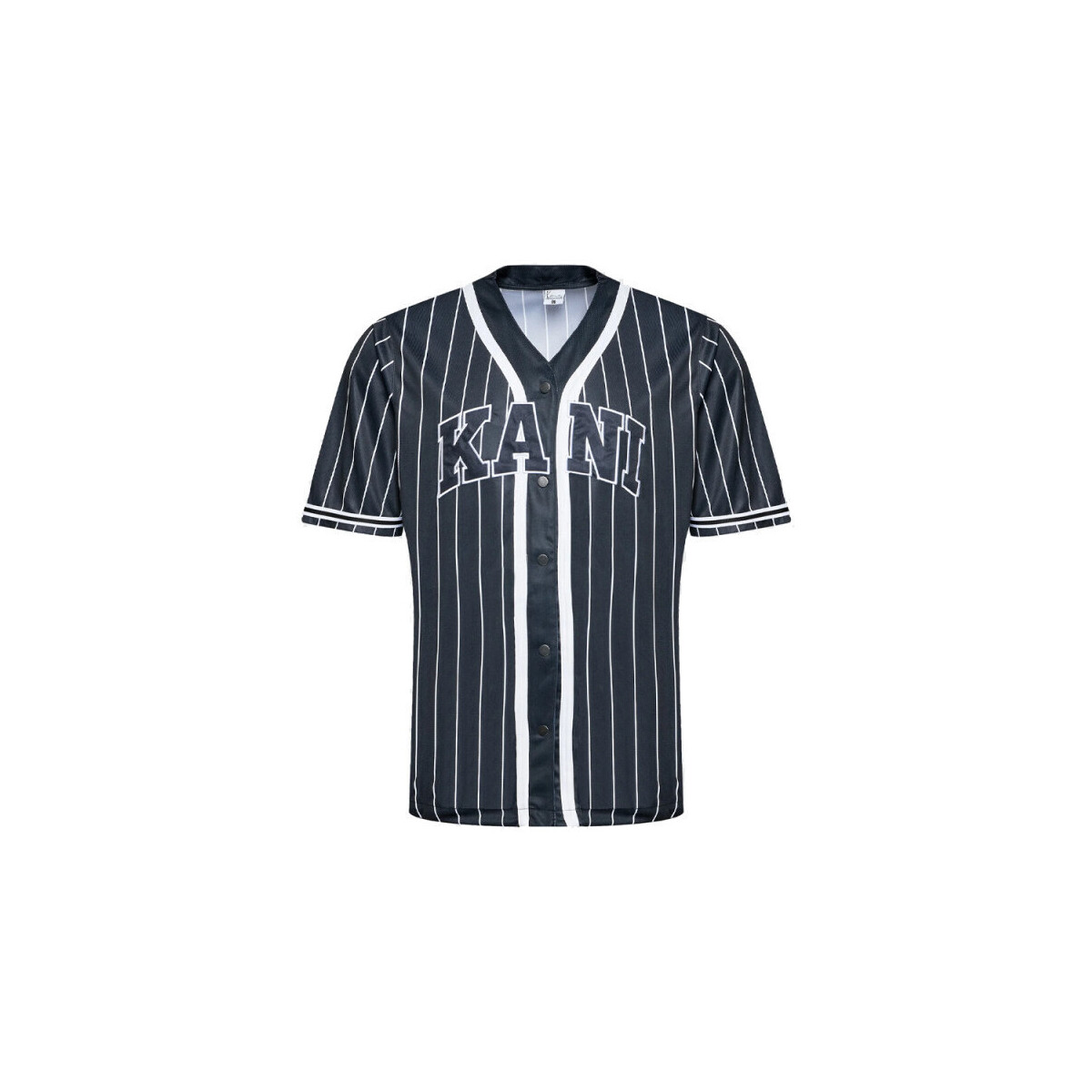 Vêtements Homme T-shirts & Polos Karl Kani T-SHIRT  SERIF PINSTRIPE BASEBALL SHIRT NOIR Noir