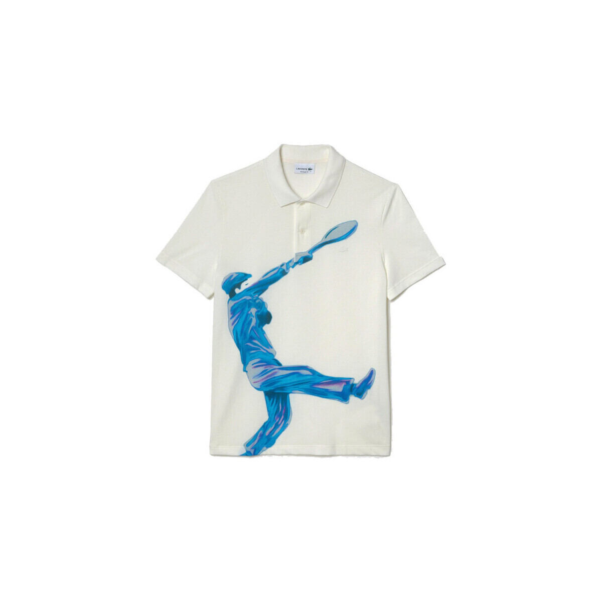 Vêtements Homme T-shirts & Polos Lacoste POLO  MOVEMENT EN PIQUÉ ULTRALIGHT IMPRIMÉ BLANC Blanc