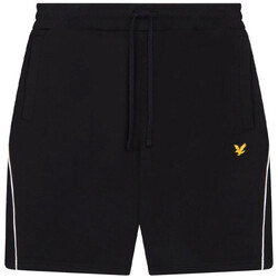 Vêtements lace-detail Shorts / Bermudas Lyle & Scott SHORT  CONTRAST PIPING NOIR Noir
