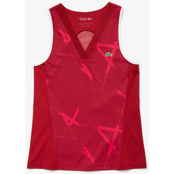 Vêtements Femme T-shirts & Polos Lacoste Débardeur respirant Tennis  SPORT rouge Rouge