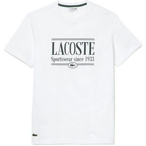 Vêtements Homme T-shirts & Polos Lacoste T-SHIRT HOMME  REGULAR FIT BLANC Blanc