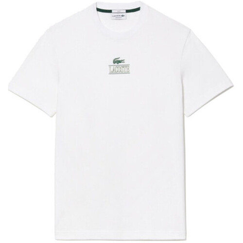 Vêtements T-shirts pucci & Polos Lacoste T-SHIRT UNISEXE   REGULAR FIT A IMPRIMÉ BLANC Blanc