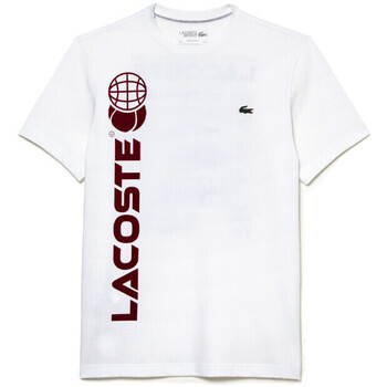 Vêtements Homme T-shirts & Polos Lacoste T-SHIRT  TENNIS EN JERSEY DE COTON BLANC Blanc
