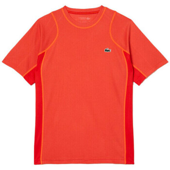Vêtements Homme Lacoste logo-patch short-sleeve polo shirt Gelb Lacoste T-SHIRT HOMME  TENNIS EN PIQUÉ INDEMAILLABLE ROUGE Rouge