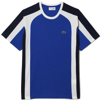 Vêtements Homme T-shirts & Polos Lacoste T-SHIRT REGULAR FIT BLEU TRICOLORE COLOR-BLOCK Bleu