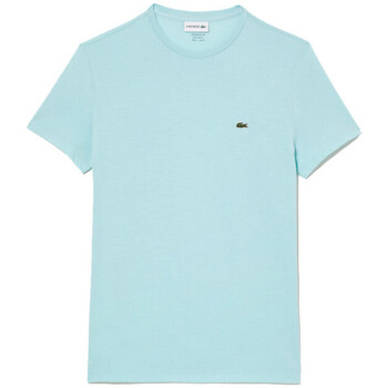 Vêtements Homme T-shirts & Polos Lacoste T-SHIRT  A COL ROND EN COTON PIMA UNI VERT CLAIR Vert