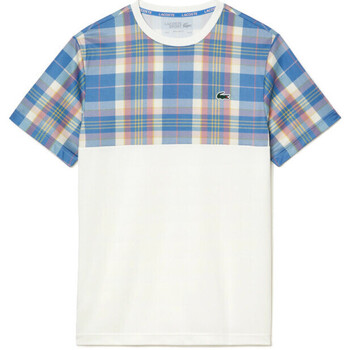Vêtements Homme T-shirts & Polos Lacoste T-SHIRT HOMME  TENNIS REGULAR FIT IMPRIMÉ CARREAUX BL Bleu