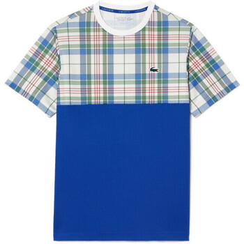Vêtements Homme T-shirts & Polos Lacoste T-SHIRT HOMME  TENNIS REGULAR FIT IMPRIMÉ CARREAUX BL Bleu
