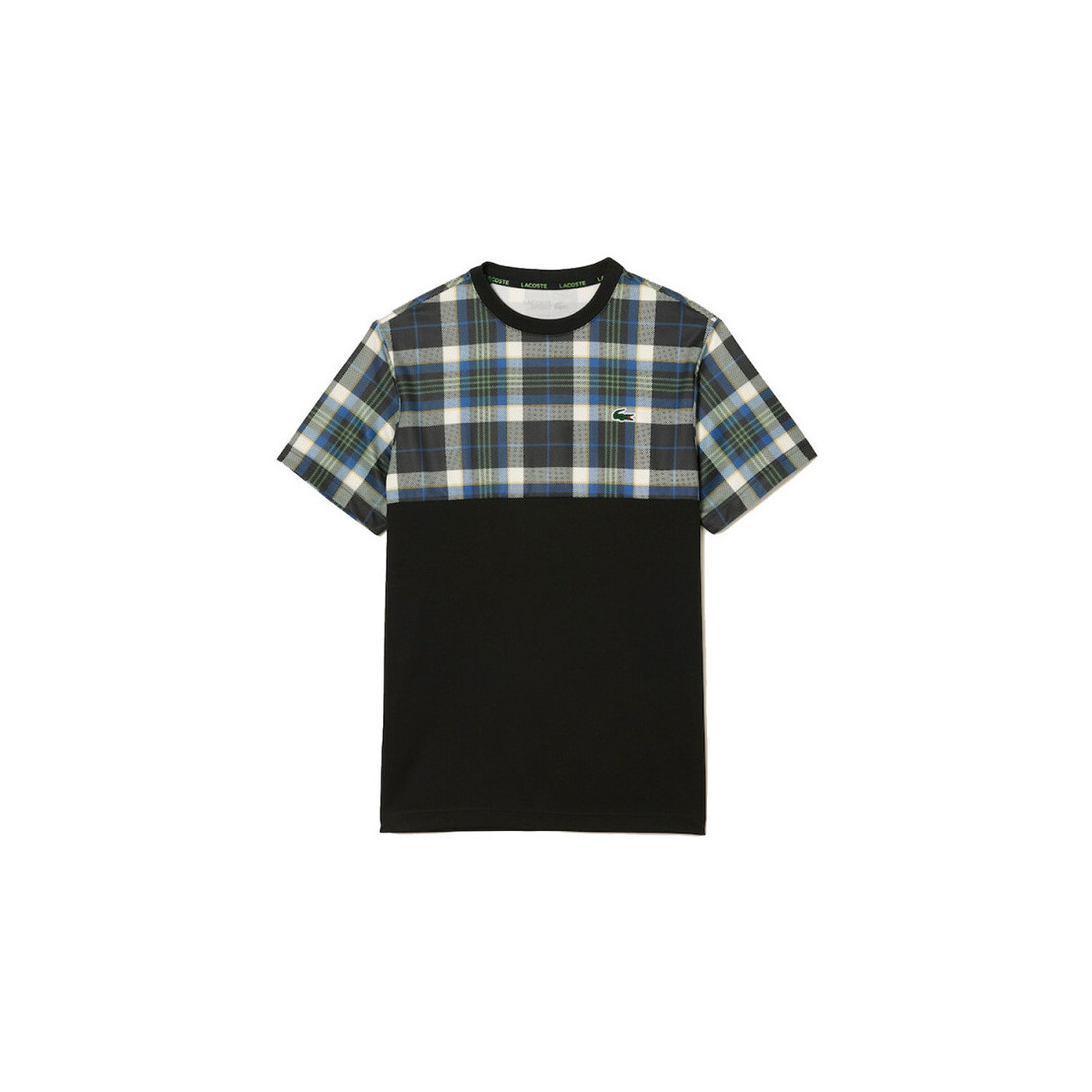 Vêtements Homme T-shirts & Polos Lacoste T-SHIRT HOMME  TENNIS REGULAR FIT IMPRIMÉ CARREAUX NO Noir