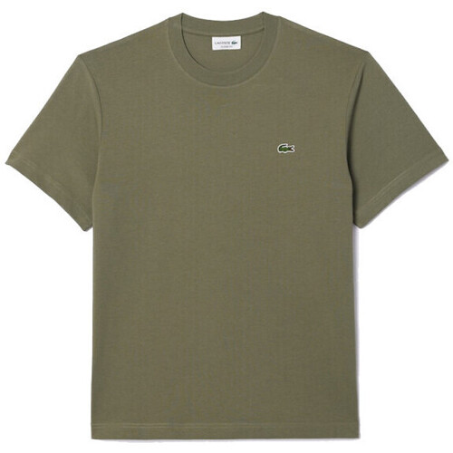 Vêtements Homme T-shirts pucci & Polos Lacoste T-SHIRT  CLASSIC FIT EN JERSEY DE COTON VERT KAKI Vert
