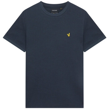 Vêsweater Homme T-shirts & Polos Lyle & Scott T-SHIRT  MILANO TRIM BLEU MARINE Bleu