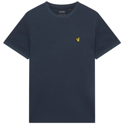 Vêtements Homme T-shirts & Polos Lyle & Scott T-SHIRT short-sleeved MILANO TRIM BLEU MARINE Bleu
